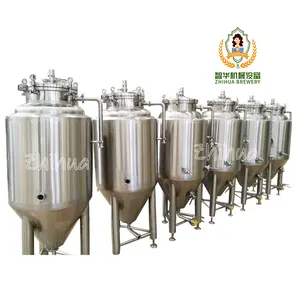Stainless Steel 500L 800L 1000L 2000L 3000L Beer Conical Fermenters/Fermentors With Glycol Jacket For Beer Fermenting Equipment