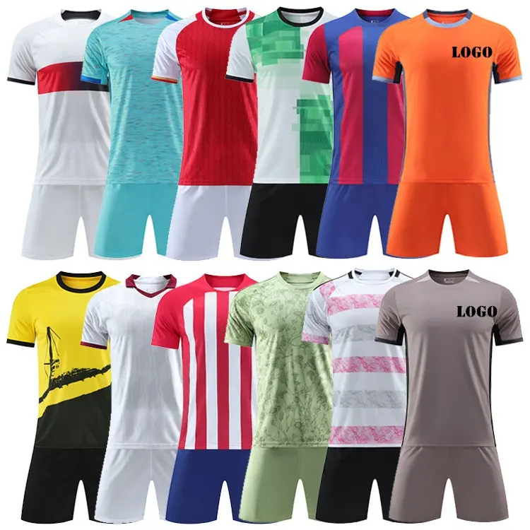 23 24 Club Football Jersey Set Hommes Football Uniforme Personnalisé Football Maillots Chemise Adulte Enfant Football Set