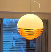Nouveau Design Moderne Orange Lustre pour Salle à Manger Café Bar Décor Atmosphère Vintage Pendentif Lumière