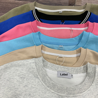 Sweats à capuche sérigraphiés OEM personnalisés Vente en gros Coton uni Bleu royal French Terry Col en V de haute qualité Sweat-shirt à col rond pour hommes