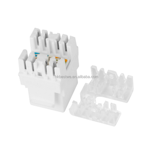 หัวต่อสายเคเบิล Cat5E Keystone UTP แบบไม่ต้องใช้เครื่องมือ 180 องศา RJ45 แบบไม่มีฉนวนป้องกัน 8P8C สำหรับพอร์ตเครือข่าย T568A/B พร้อมรหัสสี ขนาดสาย 22-26 AWG - Product Image 6