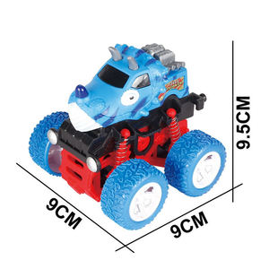 Voiture dinosaure à inertie à grande roue rotative à 360° à l'échelle 1:36, 4 couleurs, suspension à ressort, boîte de présentation de 12 pièces, cadeau pour enfants - Product Image 5