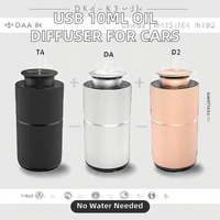 Diffuseur d'huiles essentielles sans eau rechargeable par USB, 10 ml, en métal, avec batterie incluse, pour voitures, hôtels, portable, coffret cadeau