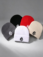 Gorro de Punto Personalizado con Bordado 3D, Transpirable, Impermeable, Unisex, Casual, Liso, para Deportes al Aire Libre