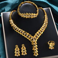 Ensemble de bijoux éthiopien plaqué or, ensembles de bijoux africains, boucles d'oreilles/bague/collier en or, Érythrée/Habesha, mariage pour femmes