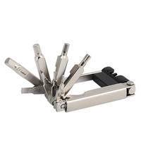 Outil de réparation de vélo multifonctionnel, kit d'entretien de vélo avec clés hexagonales, tournevis, extracteur de rivets de chaîne, outil de cyclisme compact