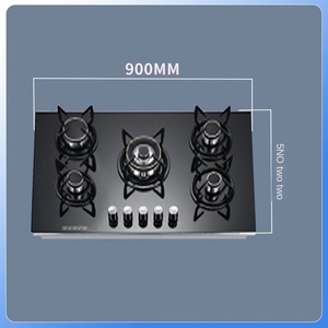 Connecteur en fonte lourde plaque à induction en vitrocéramique de luxe nettoyage facile cuisinières à 5 brûleurs cuisinière à gaz avec plaques de cuisson électroniques - Product Image 4