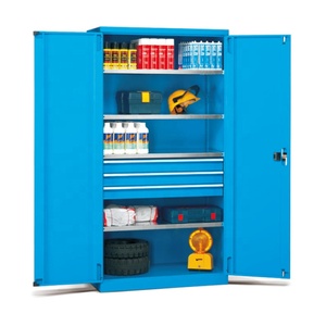 Heavy metal tool cabinet workshop double door parts cabinet sheet metal storage safety tool cabinet