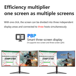 40inch Led PC Monitor High Definition Adjustable <b>Stand</b> Curved <b>Screen</b> 5k 120Hz KVM PBP R2500 Aspect Ratio Gaming - Product Image 3