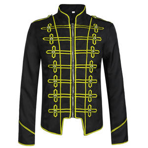 Veste Vintage <span class=keywords><strong>Punk</strong></span> Homme Golden <span class=keywords><strong>Rock</strong></span> Star Performance Smoking Steampunk Marching Band Batteur Manteau Costume Victorien - Product Image 6