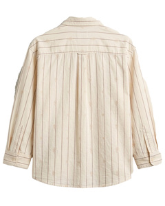 Chemises décontractées pour hommes à manches longues, coupe classique en coton, rayures teintes en fil, fermeture boutonnée avec broderie, à prix exceptionnels - Product Image 2