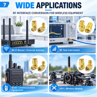Adaptateurs RF de type SMA UNISIN, connecteurs d'assemblage 50 Ohm, connecteur coaxial en laiton pur plaqué or, 0-6 GHz, antenne GPS pour drone FPV