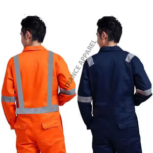Combinaison de travail unisexe respirante haute visibilité pour usage industriel Uniforme de construction et d'électricien en polyester - Product Image 5