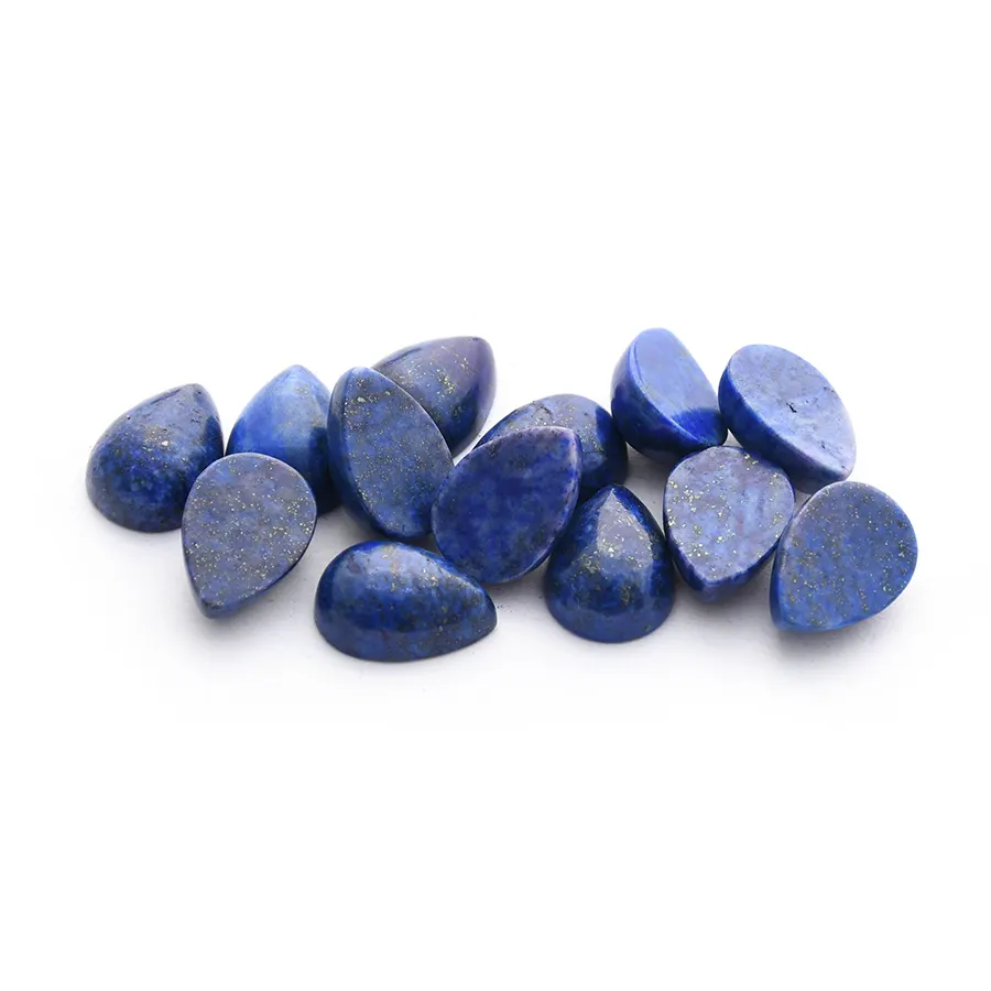 Doğal Lapis Loose li gevşek taşlar toptan özelleştirilebilir boyut şekil kesim armut şekilli yüksek kalite bombeli değerli taş Lapis Lazuli