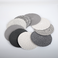 Napperon rond tressé en corde de coton, 1 pièce, résistant à la chaleur, napperon de Table en tissu épais, dessous de plat absorbant