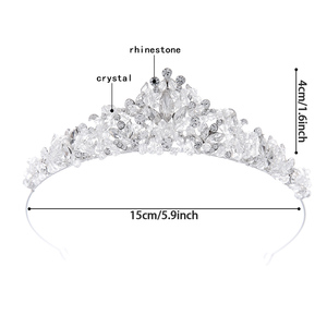 Princesse cristal strass diadème bandeau pour enfants anniversaire <span class=keywords><strong>Communion</strong></span> bébé douche fête couronne - Product Image 5