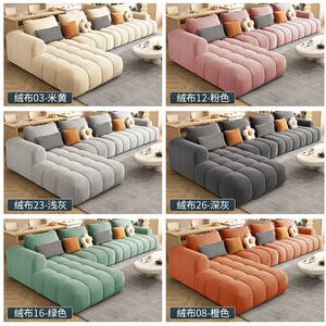 Juego de Sofás de Tela para Sala de Estar, Juego de Sofás en Forma de L para Sala de Estar, Sofás Modernos para Sala de Estar, <span class=keywords><strong>Sofá</strong></span> Seccional de Lujo - Product Image 4