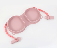 Nouveauté Bols pliables en silicone pour bébé Bol à manger pour bébé avec fourchettes et cuillères Ensemble de vaisselle de voyage en plein air