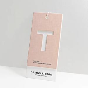 Etiquetas colgantes ecológicas personalizadas directas de fábrica, diseño texturizado hueco de papel, serigrafía impresa para ropa, bolsos, zapatos - Product Image 2