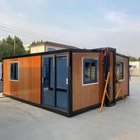 Maison conteneur préfabriquée moderne, ventilée, extensible, de luxe, portable, 20 pieds 700 mm, pour hôtel ou boutique