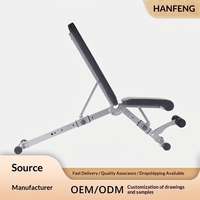 Banc de musculation pliable multifonctionnel réglable pour usage domestique, épaissi et élargi, en tube carré gris