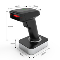 Lecteur de codes-barres sans fil mains libres USB en gros avec capteur CMOS, vitesse de numérisation 400/s, couleur 32 bits, base de charge rapide, en stock