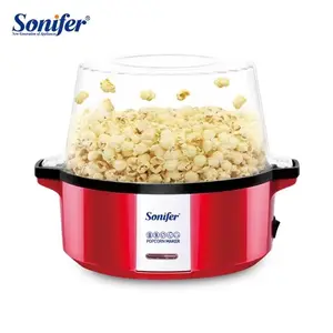 Sonifer SF-4015 Professional Manufacturer Home 220V Oil Hot Plate Multifunctional Electric Red Mini Popcorn Maker