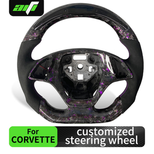 Per Chevrolet Camaro ZL1 SS 2SS Coupé 2016-2023 <span class=keywords><strong>Corvette</strong></span> C7 ZR1 Z51 Z06, Fibra di Carbonio Forgiata Personalizzata Viola con Display LED - Product Image 2