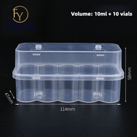 Bouteilles de stockage rectangulaires en plastique et boîtes à flacons transparentes 3ml/5ml/7ml/10ml/10cc avec emballage en plastique, boîte pour poudre lyophilisée