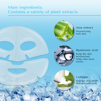 Masque facial en hydrogel de collagène à la vitamine C, hydratant, éclaircissant, anti-âge, masque facial en gelée, OEM ODM, étiquette privée, vente en gros