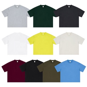 T-shirt en coton pour homme personnalisé, poids lourd, 400 grammes, coupe ample, t-shirts pour homme, impression de logo, t-shirts surdimensionnés pour homme, impression numérique - Product Image 2