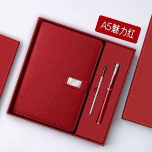 Custom Luxury Business Gift Set Exquisite Silk Screen Printed PU Leather Journal Notebook Logo Thermos <b>Cup</b> Pen with Gift Box - Product Image 3