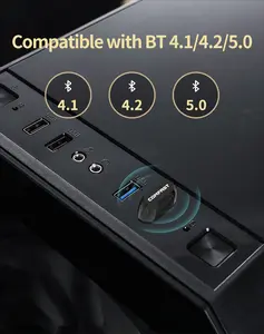 Comrápido adaptador azul sem fio universal, adaptador dongle usb bt5.0 para teclado mouse fone de ouvido etc