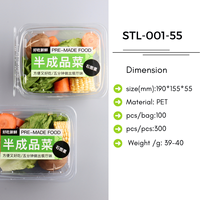 Boîte à salade en plastique alimentaire de stockage en plastique personnalisée d'approvisionnement d'usine