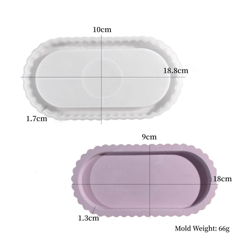 Moule à plateau ovale blanc