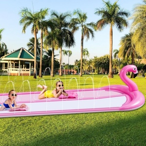 PVC Inflatable Flamingo Water <b>Slide</b> 610*168 CM with Two Skate Board for Kids Summer Outdoor Lawn Playing Water Fun - Product Image 6