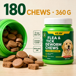 <span class=keywords><strong>Comprimés</strong></span> à croquer vermifuges pour animaux de compagnie, enrichis en vitamines (vitamines du groupe B), à action rapide et longue durée, durée de conservation de 2 ans, pour toutes les générations, 0,5 kg/pièce - Product Image 6