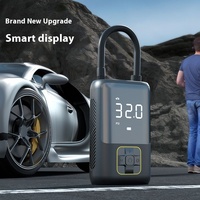 Compresseur d'air portable mini haute pression 150 psi en ABS durable avec affichage numérique intelligent, rechargeable, gonflage rapide des pneus 20 L/min