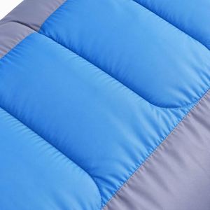 Sac de couchage d'hiver bleu pour adulte, style enveloppe, extérieur en taffetas de polyester 190T, garnissage en coton creux, pliable, résistant à la saleté - Product Image 3