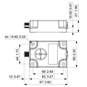 Capteur de déplacement linéaire ADS-080 Shuntu Technology, sortie de courant, inclinomètre double axe, mesure d'angle - Product Image 3