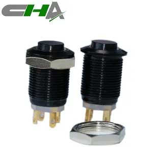 CHA metal pushbutton switch on off Blue Green LED metal switch