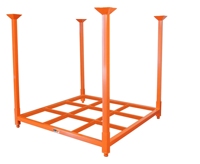 Étagère de stockage empilable pour palettes de marchandises avec couvercle supérieur en métal à revêtement en poudre personnalisé réglable