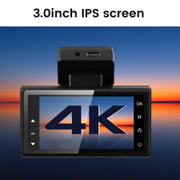 Caméra embarquée 4K double objectif avec écran IPS 3 pouces, Wi-Fi et moniteur de stationnement