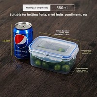 Verse Bewaardoos-Kleine Food-Grade Pp Milieuvriendelijke Vaatwasser Kluis Bpa Gratis Afdichting Lunchbox Voor Snacks Fruit Voedsel