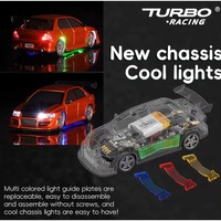 Voiture de course Turbo Racing 1/76 C76 Drift, mini voiture télécommandée haute vitesse, portable, RTR, modèle de voiture RC de bureau