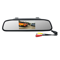 Nuevo Monitor de Espejo Retrovisor de 4.3 Pulgadas con Pantalla LCD y Entrada de Video Única para Automóviles, Camiones y Vehículos