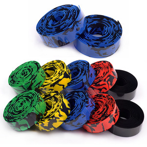 Cinta para manillar de bicicleta de 25,4 mm, empuñaduras de espuma de alta densidad para bicicleta de carretera con tapas, opciones multicolor - Product Image 5