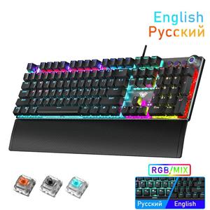 คีย์บอร์ดเกมมิ่งแบบมีสาย F2088 RGB USB Optical Mechanical ปรับแต่งได้ พร้อมสวิตช์หลากสี 104 ปุ่ม - Product Image 4