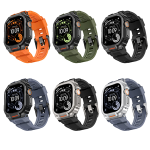 Cinturino Robusto con Custodia Protettiva <span class=keywords><strong>per</strong></span> IWatch <span class=keywords><strong>Ultra</strong></span> 49mm 46mm, Cover Antiurto in TPU, Protezione Completa <span class=keywords><strong>per</strong></span> IWatch <span class=keywords><strong>Ultra</strong></span> - Product Image 1