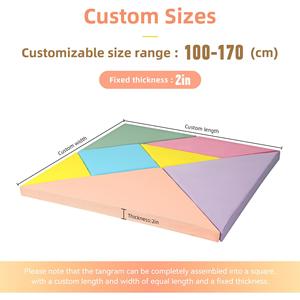 Alfombra de gateo suave para bebés, de espuma EVA, para entrenamiento de integración sensorial, uso doméstico, de 0 a 24 meses, unisex, opciones de color personalizables - Product Image 5
